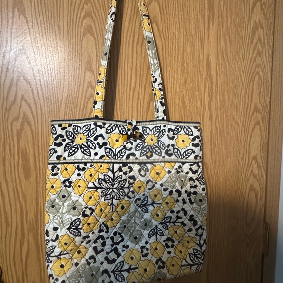 Vera Bradley Handbags - Vera Bradley Yellow and Black Floral Tote